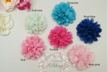 Blossom Chiffon Flower (no centre), Pack of 3